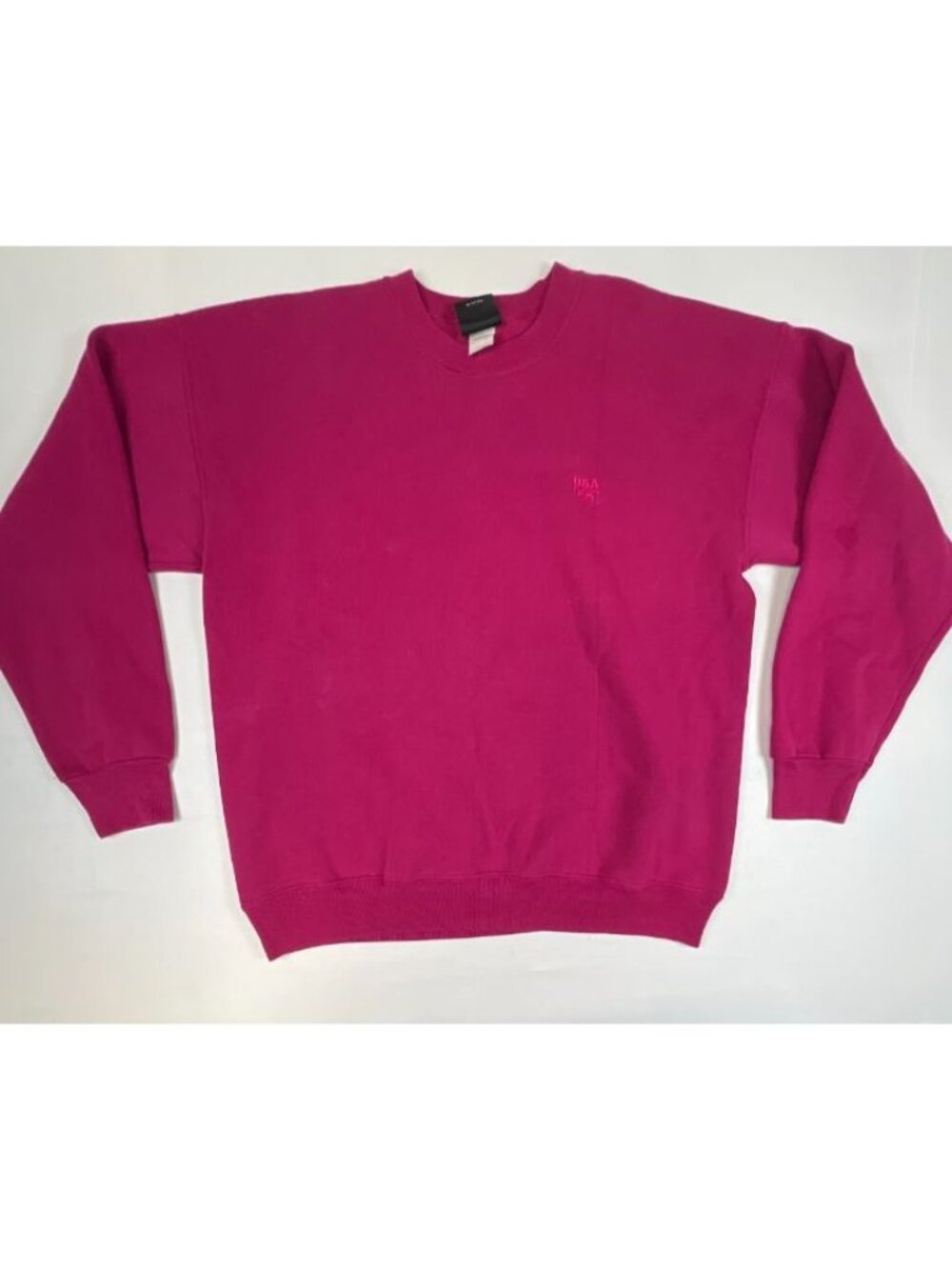 Vintage USA Olympic Sweatshirt Men's L Pink Cotton Blend Crewneck Pullover